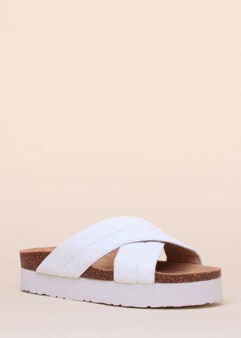 Bianco ādas sandales Biafelicity
